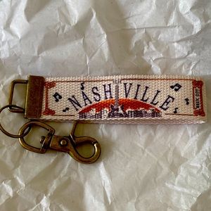 Music city canvas keychain.
